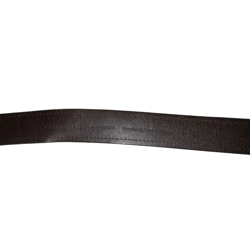 Carhartt Brown Cowhide Leather Silver Buckle W/Logo S34